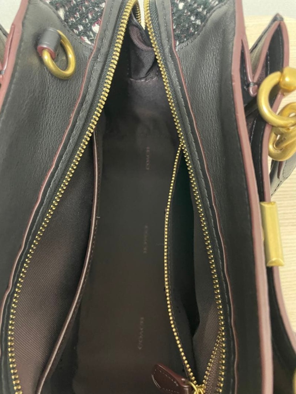 Coach Dreamer 24 Leather Tweed Satchel EUC (no crossbody) - Picture 6 of 13